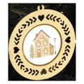 Dřevěné závěsně vánoční koule ARTEMIO 10cm 3ks - Home 4 Christmas