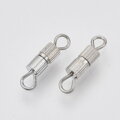 Šroubovací zapínání 5ks 14x3mm s očkem - stříbrné