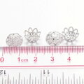 Bižuterní kaplíky čepičky na korálky 10mm 20g - stříbrné