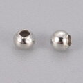 Kovové korálky mezikusy 2,5mm platinově stříbrné 10g