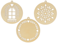 Dřevěné závěsně vánoční koule ARTEMIO 10cm 3ks - Home 4 Christmas