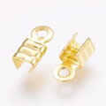Bižuterní zamačkávací ukončení - sklápěcí 7x4mm 5g - zlaté