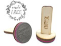 Razítko s dřevěnou rukojetí 30mm - Veselé Vánoce - věnec