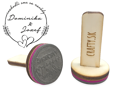 Personalizované svatební razítko s dřevěnou rukojetí 30mm - motiv 9