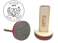 Personalizované svatební razítko s dřevěnou rukojetí 40mm - motiv 4