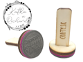 Personalizované svatební razítko s dřevěnou rukojetí 40mm - motiv 5