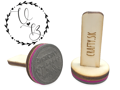 Personalizované svatební razítko s dřevěnou rukojetí 40mm - motiv 7