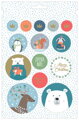 Kniha vánočních samolepek ARTEMIO - 168ks - Beary Christmas
