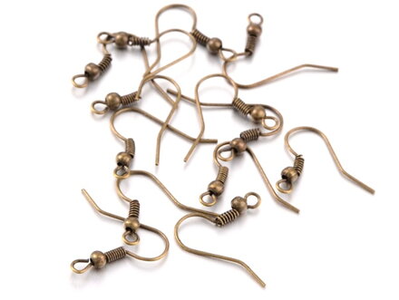 Afroháčky 18mm antické zlaté - 20g(100ks)