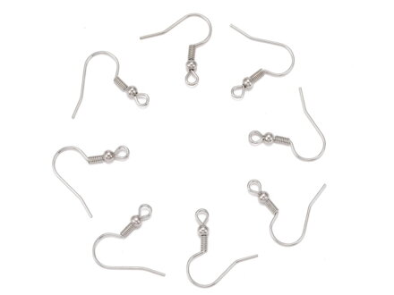 Afroháčky 18mm platina - 100g (cca 520ks)