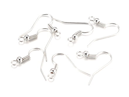 Afroháčky 18mm platina - 10g (50ks)
