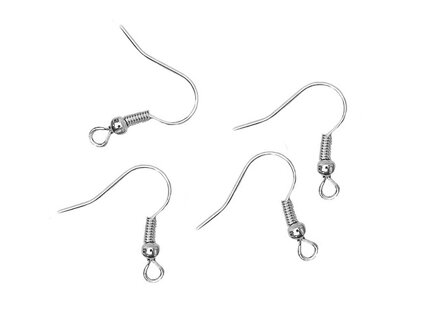Afroháčky 18mm platina - 20g (100ks)