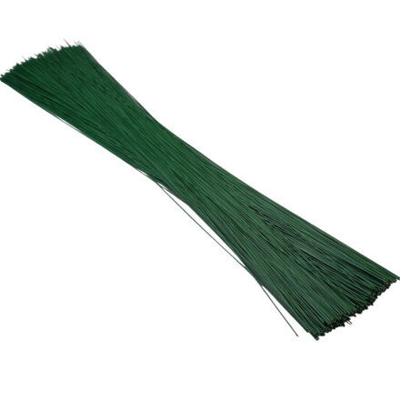 Aranžérský drát 60cm 100ks - zelený