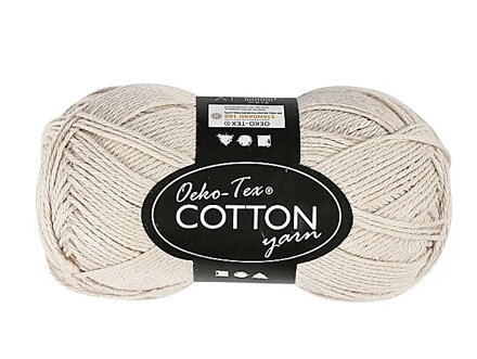 Bavlněná příze certifikovaná Oeko-Tex® 50g 8/4 170m - béžová