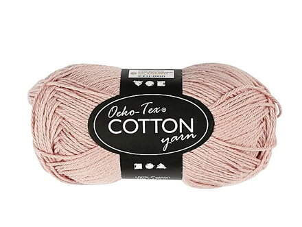 Bavlněná příze certifikovaná Oeko-Tex® 50g 8/4 170m - růžovobéžová