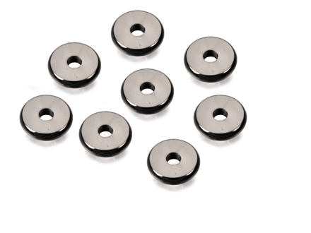 Bižuterní korálky mezikusy - plochý disk 6mm - 10ks - gunmetal