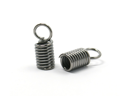 Bižuterní spirálová ukončení - koncovky 10x4,5mm 10ks - gunmetal