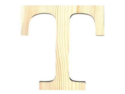 Dřevěné písmeno 11,5cm - T