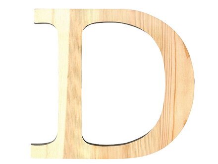 Dřevěné písmeno 19cm - D