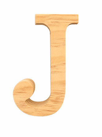 Dřevěné písmeno 19cm - J