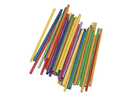 Dřevěné tyčinky 10cm 60ks - barevné