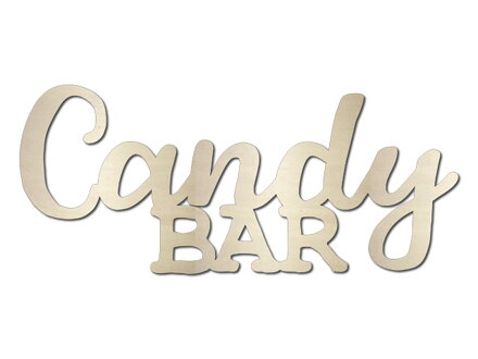 Dýhový dřevěný výřez 25cm - Candy Bar