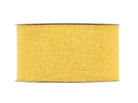 EKO tkaná recyklovaná stuha 7,5cm - žlutá