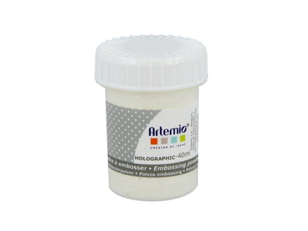 Embosovací prášek 40ml - holografický bílý