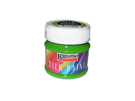Tekutá barva na hedvábí a textil Pentart - 50ml - světle zelená