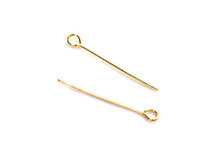 Ketlovací nýt s očkem 50ks - 2,6cm - zlatá barva