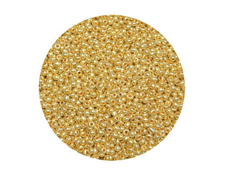 Korálky Rokajl 2mm 20g - metalické zlaté