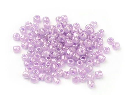 Korálky Rokajl 2mm 20g - perleťové fialové