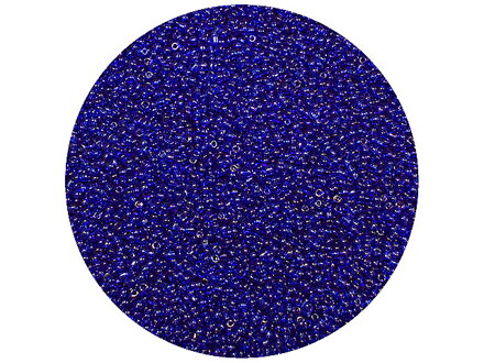 Korálky Rokajl 2mm 20g - průhledné - tmavě modré