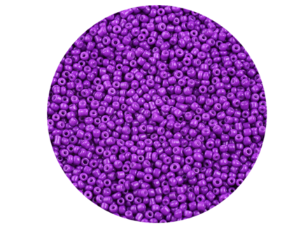 Korálky Rokajl 4mm 20g - neprůhledné fialové