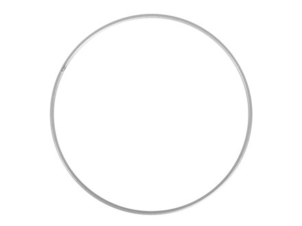 Kovový kruh - základ na věnec/lapač snů 25cm - stříbrný