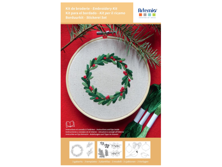 Kreativní sada na vyšívání ARTEMIO s motivy - Christmas Berries