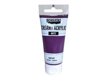 Krémová akrylová barva 60ml matná - lilková