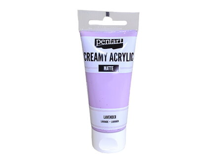 Krémová akrylová barva 60ml matná - levandulová