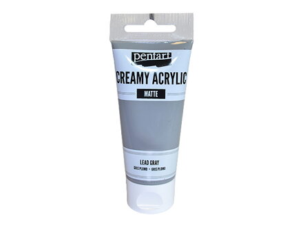 Krémová akrylová barva 60ml matná - olověná šedá