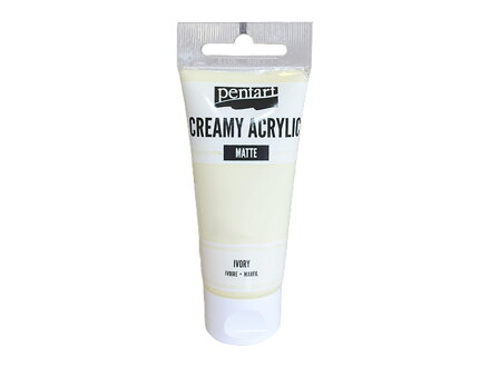 Krémová akrylová barva 60ml matná - slonovina