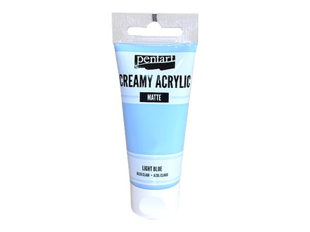 Krémová akrylová barva 60ml matná - světle modrá