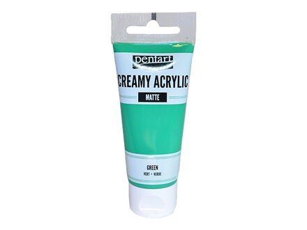 Krémová akrylová barva 60ml matná - zelená