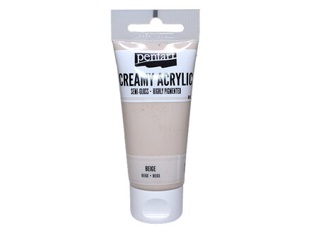 Krémová akrylová barva 60ml pololesklá - béžová