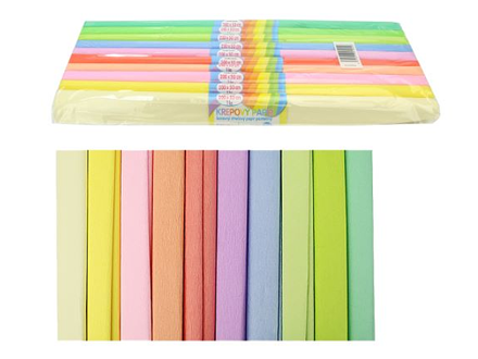 Krepový papír 200x50cm 10ks - pastelové barvy