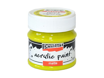 Matná akrylová barva Pentart - 50ml - limetková