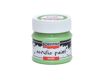 Matná akrylová barva Pentart - 50ml - listová zelená