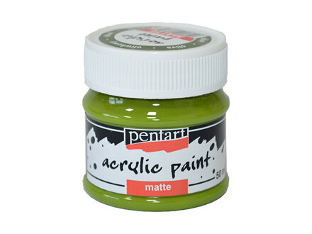 Matná akrylová barva Pentart - 50ml - oliva