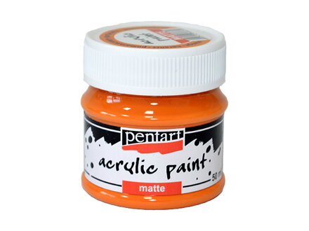 Matná akrylová barva PENTART 50ml - oranžová