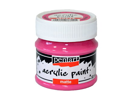 Matná akrylová barva Pentart - 50ml - purpurová (magenta)