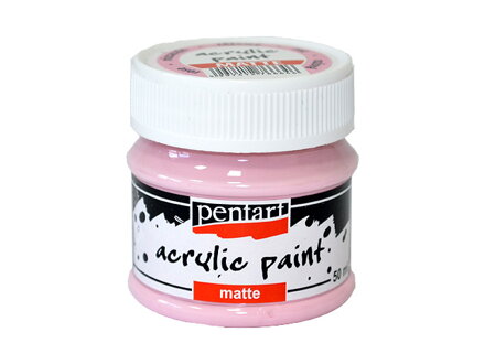 Matná akrylová barva Pentart - 50ml - růžová